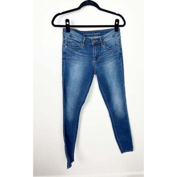 Articles Of Society Medium Wash Mya Skinny Mid Rise Jean Size 27 - Picture 1 of 6